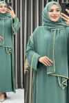 3385 Rabia Elbise mint Mint Yeşili