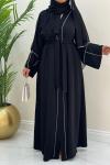 İNCİLİ ABAYA Siyah